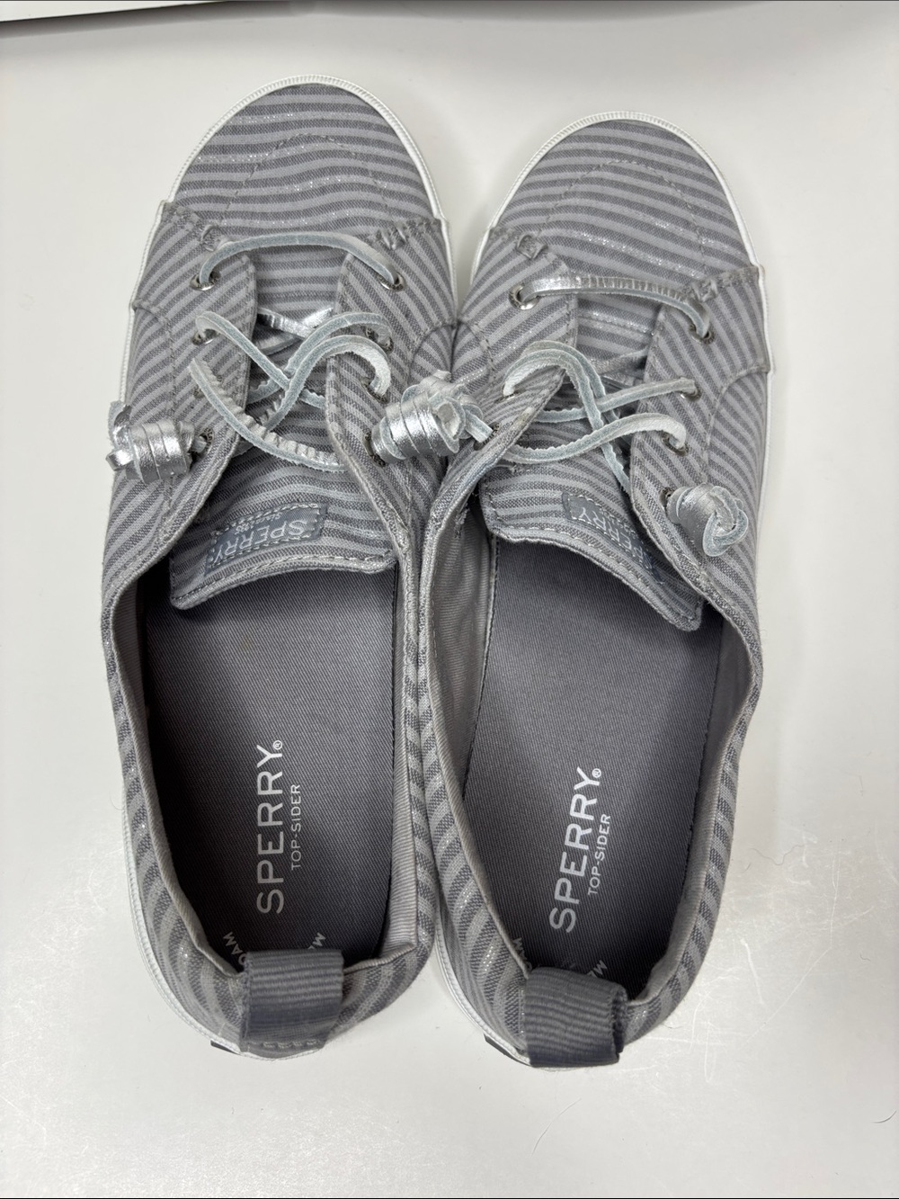 Sperry Women's Gray Striped Slip-On Sneakers - Picture 4 of 9